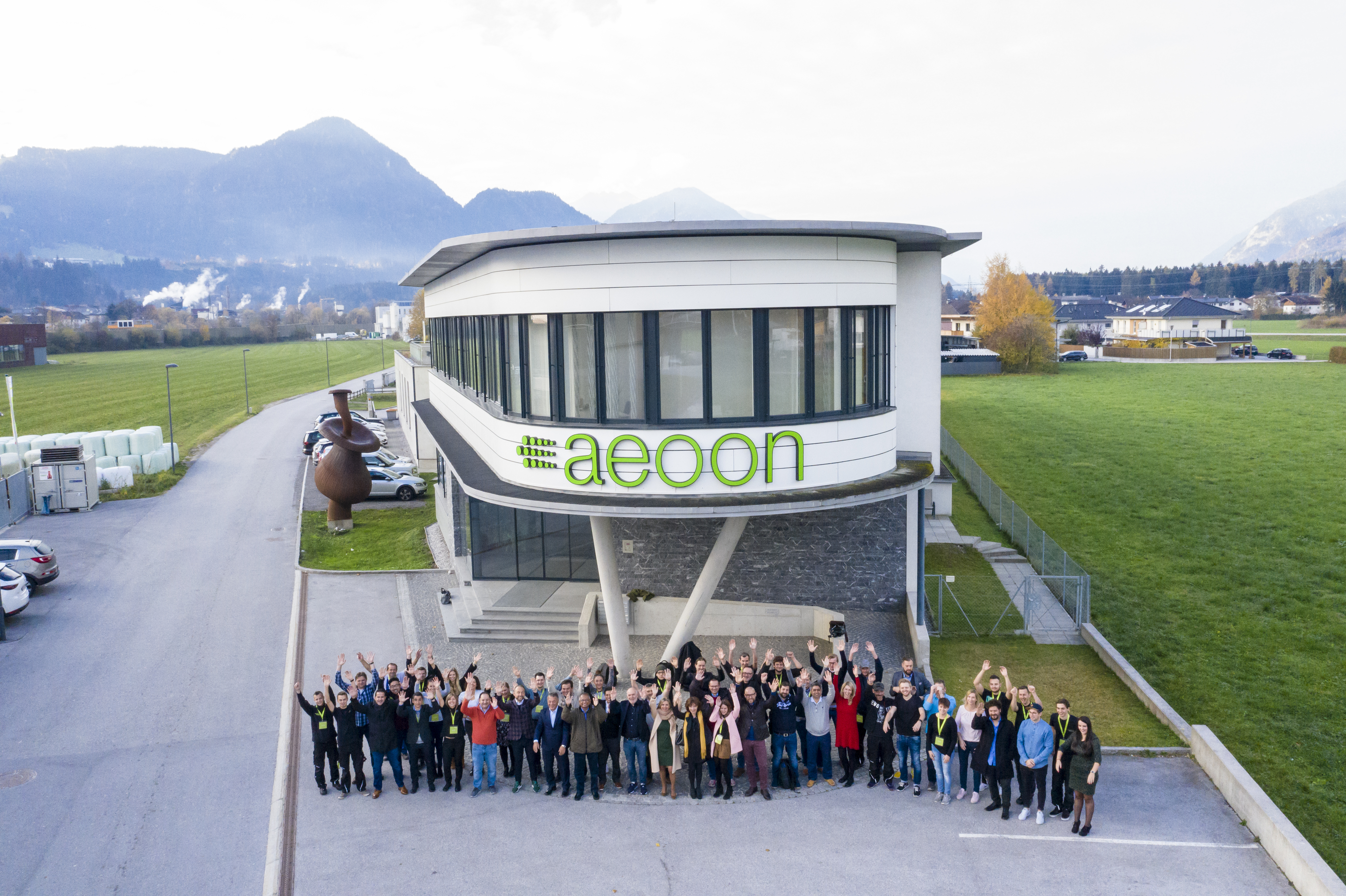 aeoon building with aeoon family
