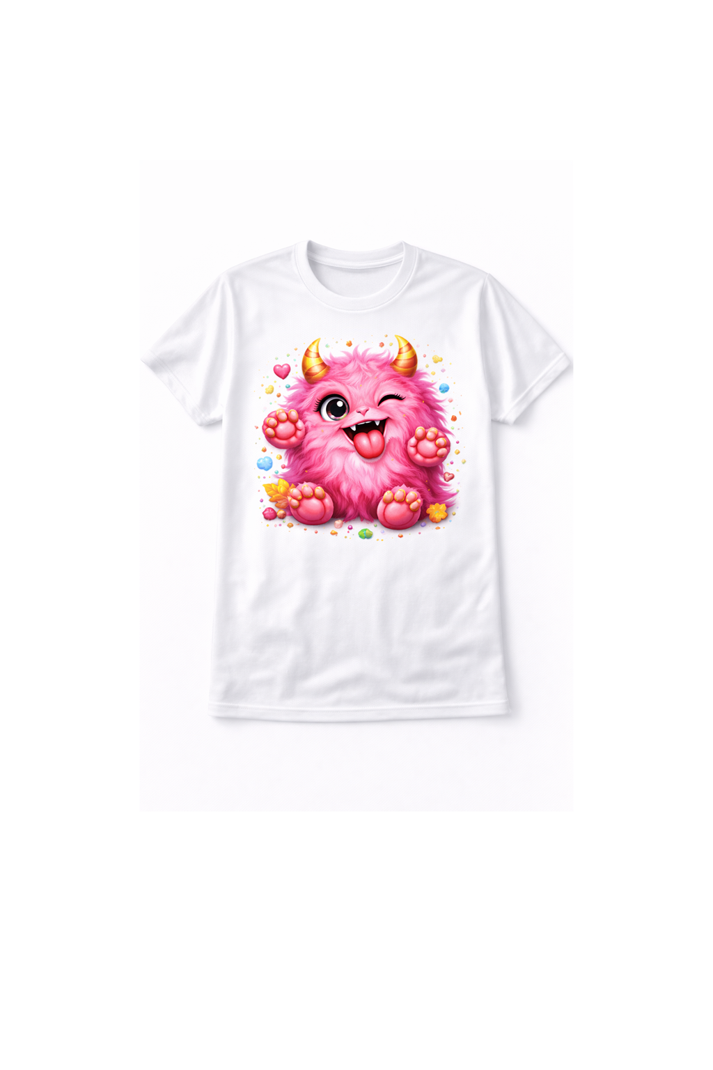 Printed white polyester shirt